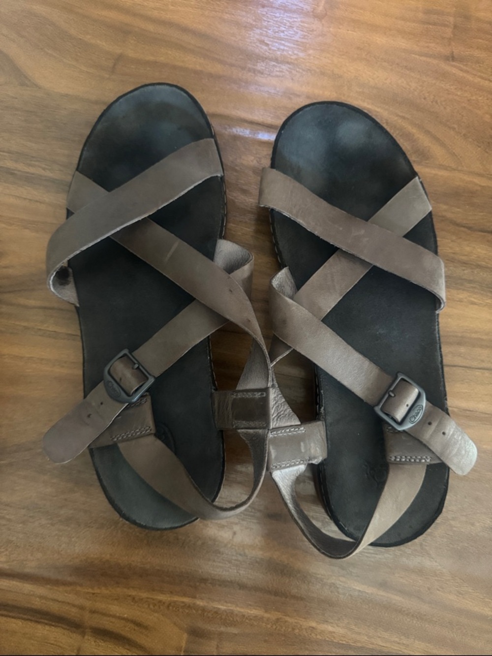 Chaco Women's Brown Leather Crisscross Strap Sandals